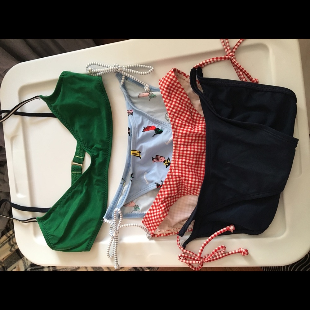 🔥🥳 7/pc Hilfiger Bundle Swim Collection 2 Bikini Tops 4/5 Bottoms VINTAGE🥳🔥